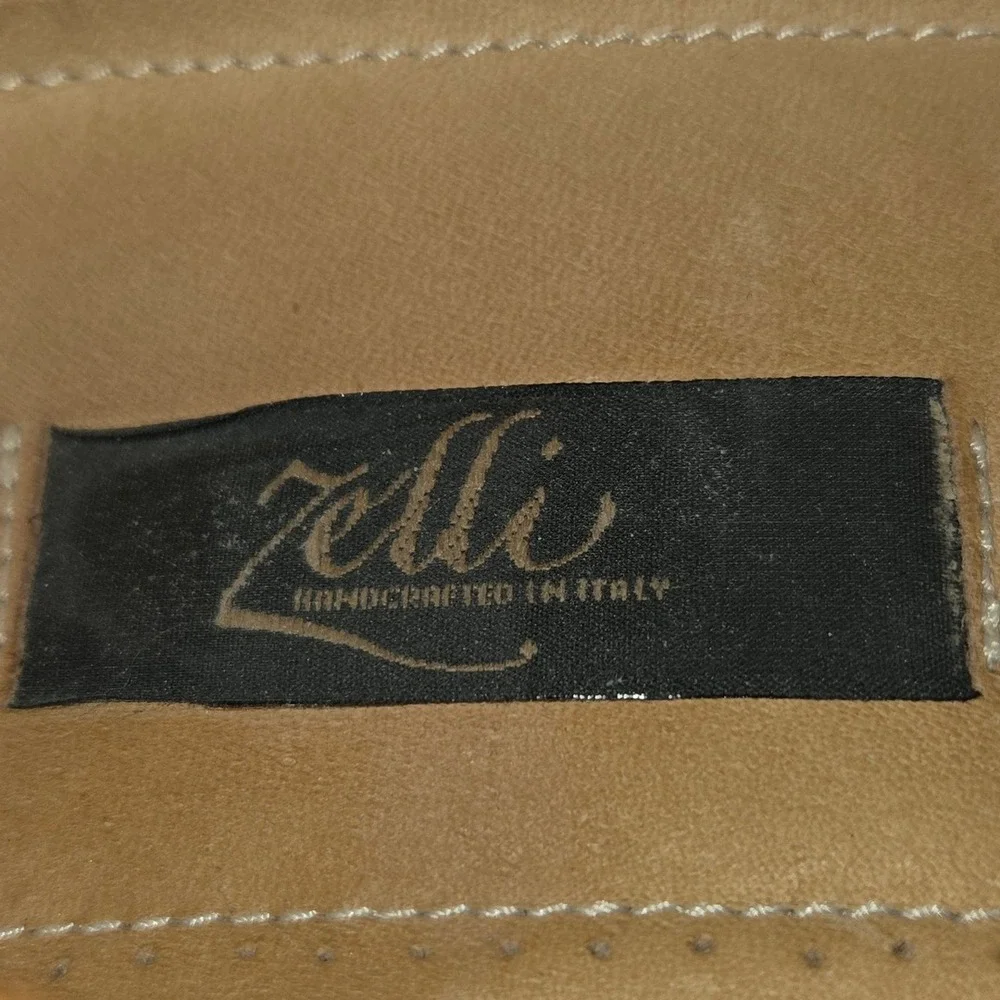 Sz 11.5 M Mens Zelli Tan Leather‎ Handcrafted In Italy Penny Loafers Shoes VGUC